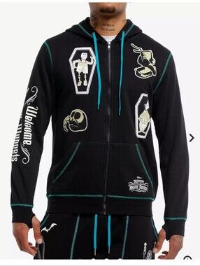NWT Our Universe Disney Muppets Haunted Mansion Patches Glow-In-The-Dark Hoodie